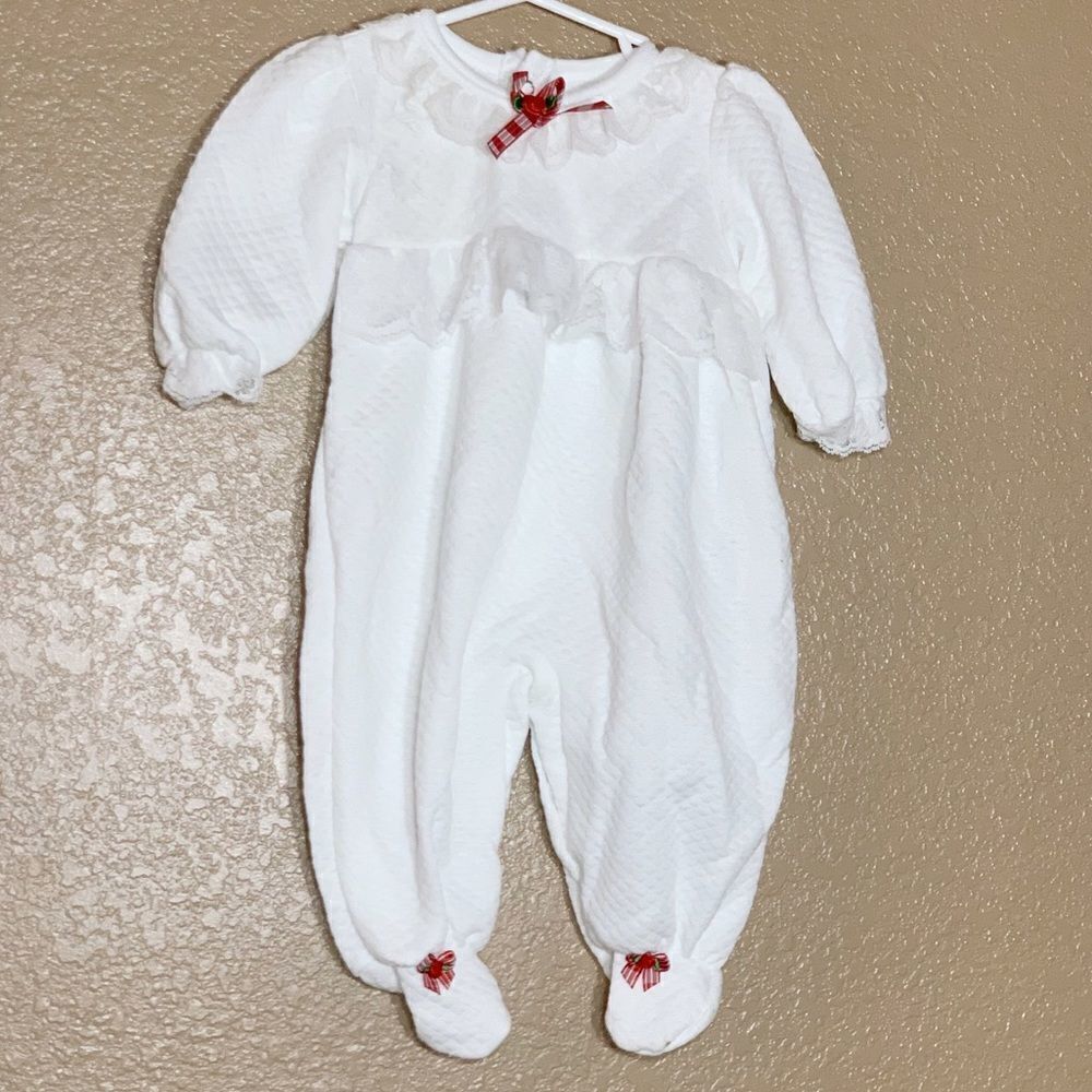 Babygro baby girl Christmas footies‎